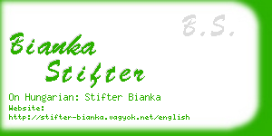 bianka stifter business card